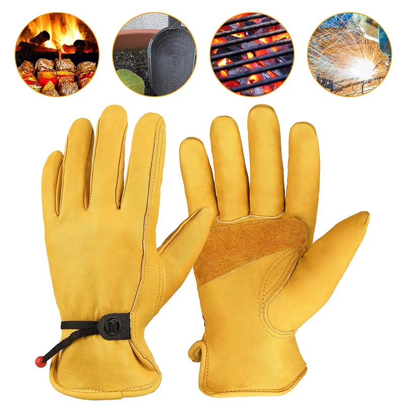 Leather Driving Glove - 1 paar leren werkhandschoenen, gemaakt van
