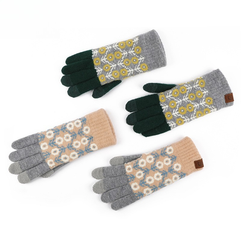 Herfst Winter Wol Kleurblok Ge - Wool Glove Lined recensie en prijs